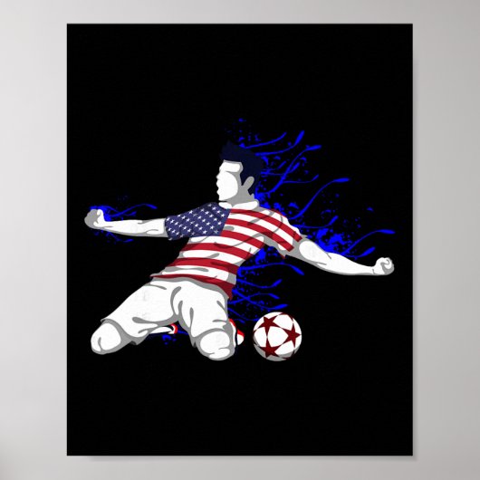America National Soccer Team Jersey United States  Poster (Voorkant)