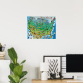 America Naturally Fun kaart Poster (Thuiskantoor)