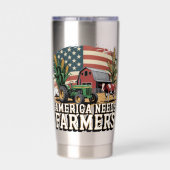 America Needs Farmers Midwest Cows Corn Farm life Geïsoleerde Drinkbeker (Achterkant)