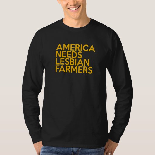 America Needs Lesbian Farmers Premium_5 T-shirt (Voorkant)