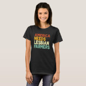 America Needs Lesbian Farmers T-shirt (Voorkant volledig)