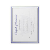 America Pageant Crown Certificate Achievement Awar Notitieblok (Linkerzijde)