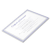 America Pageant Crown Certificate Achievement Awar Notitieblok (Schuin)