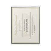 America Pageant Crown Certificate Achievement Awar Notitieblok (Linkerzijde)