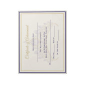 America Pageant Crown Certificate Achievement Awar Notitieblok (Linkerzijde)