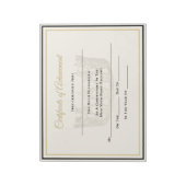 America Pageant Crown Certificate Achievement Awar Notitieblok (Linkerzijde)