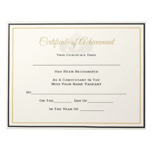 America Pageant Crown Certificate Achievement Awar Notitieblok