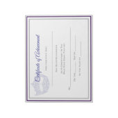 America Pageant Crown Certificate Achievement Awar Notitieblok (Linkerzijde)