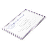 America Pageant Crown Certificate Achievement Awar Notitieblok (Schuin)