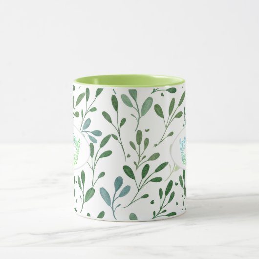 America Pageant Crown Leaf Print Twee Tone Mok (Midden)