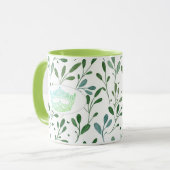 America Pageant Crown Leaf Print Twee Tone Mok (Voorkant links)