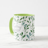 America Pageant Crown Leaf Print Twee Tone Mok (Voorkant links)