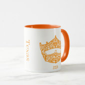 America Pageant Crown Personalized Name Mok (Voorkant rechts)