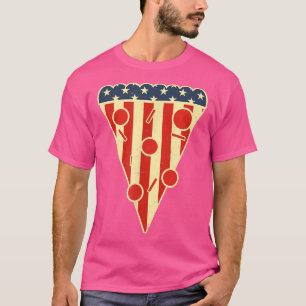America Pizza Design 4e juli T-shirt