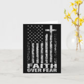 America Pride Us Flag Faith Over Fear Christian Bi Kaart (Gele Bloem)