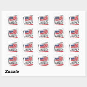America Pride X-vlag Vierkante Sticker (Vel)