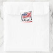 America Pride X-vlag Vierkante Sticker (Tas)