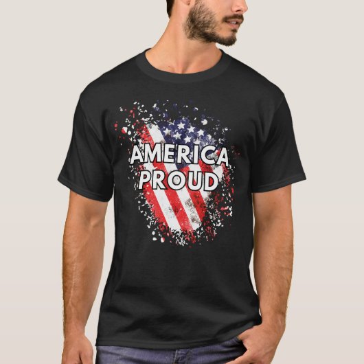 America Proud - Patriottisch T-shirt (Voorkant)
