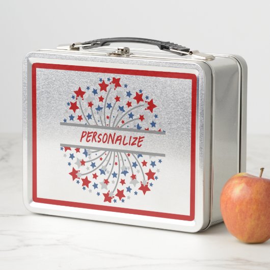 America Red White Blue Fireworks gepersonaliseerd (In situ)