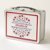 America Red White Blue Fireworks gepersonaliseerd (Voorkant)