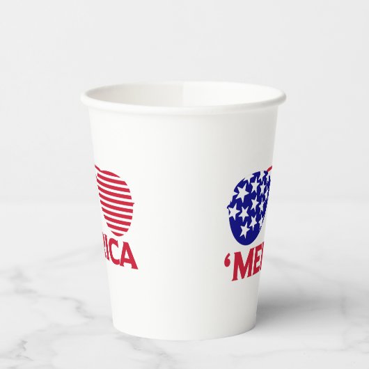 America Red White Blue-zonnebril Papieren Bekers (Links)