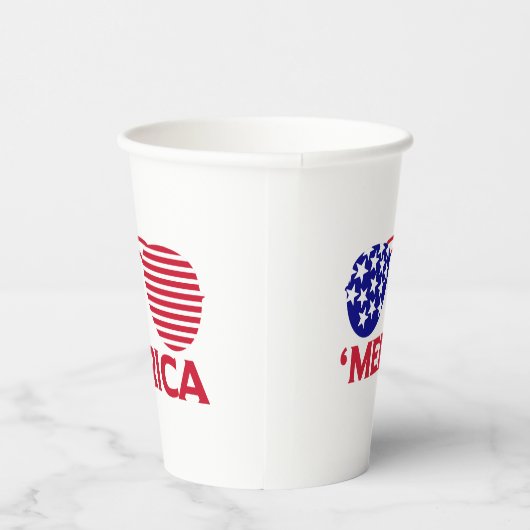 America Red White Blue-zonnebril Papieren Bekers (Rechts)
