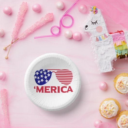 America Red White Blue-zonnebril Papieren Kommen (Feest)