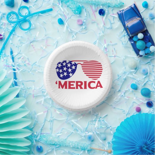 America Red White Blue-zonnebril Papieren Kommen (Feest)