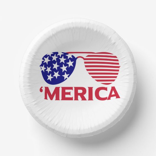 America Red White Blue-zonnebril Papieren Kommen (Voorkant)