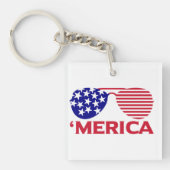 America Red White Blue-zonnebril Sleutelhanger (voorkant)