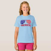 America Red White Blue-zonnebril T-shirt (Voorkant volledig)
