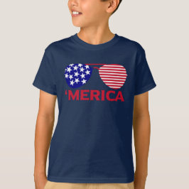 America Red White Blue-zonnebril T-shirt