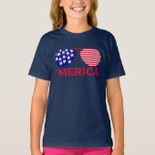 America Red White Blue-zonnebril T-shirt (Voorkant)