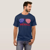 America Red White Blue-zonnebril T-shirt (Voorkant volledig)