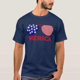 America Red White Blue-zonnebril T-shirt