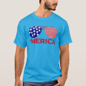 America Red White Blue-zonnebril T-shirt (Voorkant)