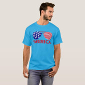America Red White Blue-zonnebril T-shirt (Voorkant volledig)