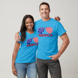 America Red White Blue-zonnebril T-shirt