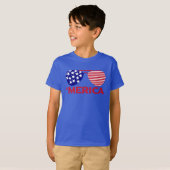 America Red White Blue-zonnebril T-shirt (Voorkant volledig)