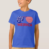 America Red White Blue-zonnebril T-shirt (Voorkant)