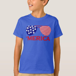 America Red White Blue-zonnebril T-shirt