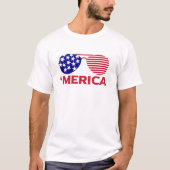 America Red White Blue-zonnebril T-shirt (Voorkant)