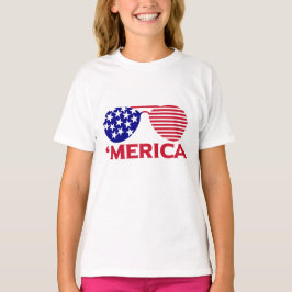 America Red White Blue-zonnebril T-shirt