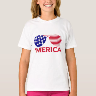 America Red White Blue-zonnebril T-shirt