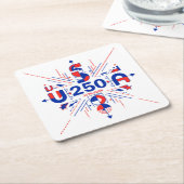 America’s 250th anniversary kartonnen onderzetters (Schuin)