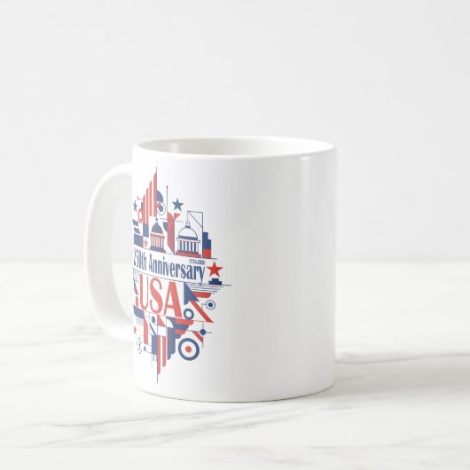 America’s 250th anniversary koffiemok (Voorkant links)