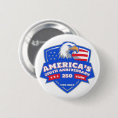 America’s 250th Anniversary Patriotic Eagle Badge Ronde Button 5,7 Cm (Voorkant /achterkant)