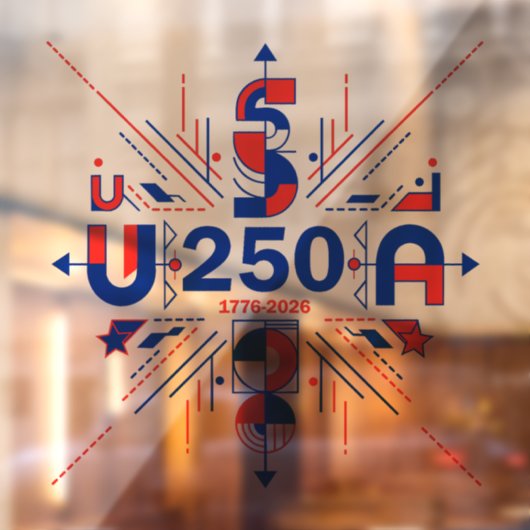 America’s 250th anniversary raamsticker (Vel 2)