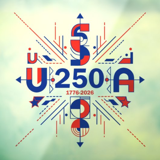 America’s 250th anniversary raamsticker (Vel 3)