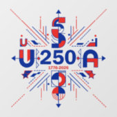 America’s 250th anniversary raamsticker (Vel)